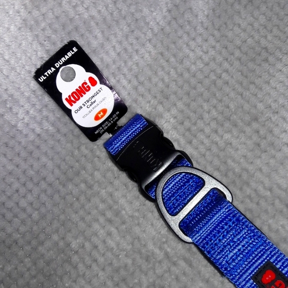 🐶 Kong M Blue Chew Resistant Comfort Adjustable Dog Collar Dogs Pet Pets Leash - Picture 7 of 9